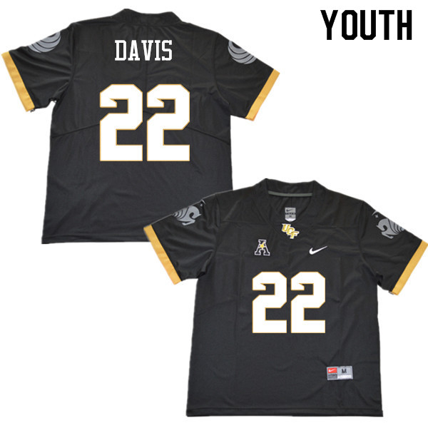 Youth #22 Kalia Davis UCF Knights College Football Jerseys Sale-Black - Click Image to Close